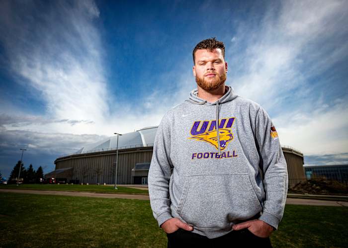 The Bills selected Northern Iowa offensive lineman Spencer Brown in the third round of the NFL Draft.